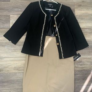 Isabella Womans Suit, black/beige, Size 8
